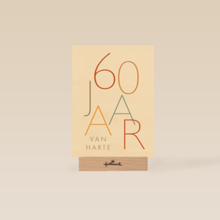 Stijlvolle verjaardagskaart 60 jaar van harte
