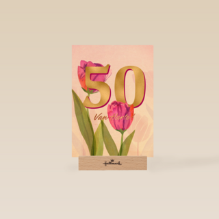 Verjaardagskaart vrouw 50 van harte