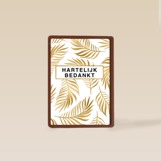 bedankt kaart zakelijk gouden bladeren