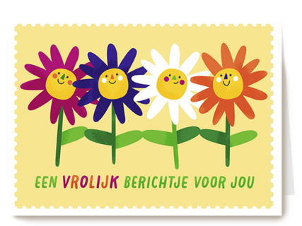 Kinderpostzegels Vrolijk Bericht voor jou