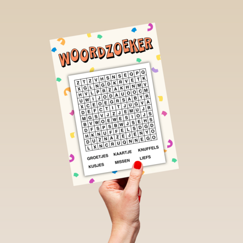 kaart voor kinderen woordzoeker spelletje corona quarantaine