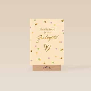 Gefeliciteerd gedoopt confetti