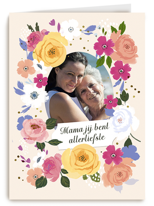 Kaart Hallmark | Moederdag | Mama Allerliefste Bloemen Fotokaart