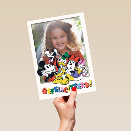 Mickey and Friends foto verjaardagskaart