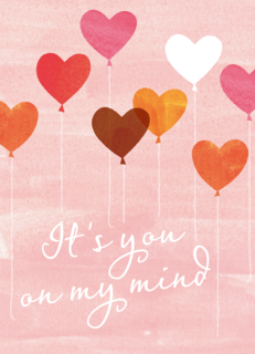 Ansichtkaart Valentijn Its you on my mind