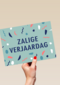 zalige verjaardag met confetti