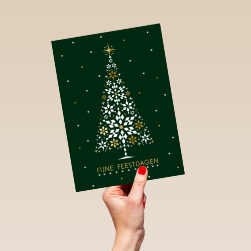 Kerstkaart zakelijk Stijlvolle kerstboom