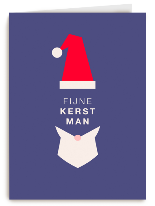 Fijne kerst man kaart
