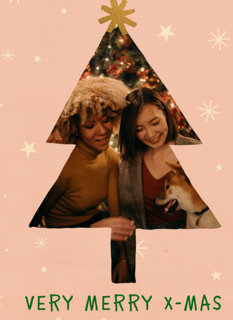 kerstkaart fotokaart kerstboom