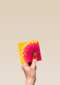 Blanco kaart rode dahlia