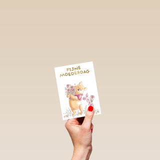 moederdag kaart winnie the pooh fijne moederdag