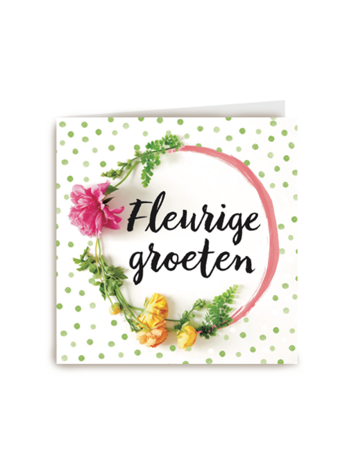 Kaart | Hallmark | Zomaar | Kaart Fleurige Groeten Met Mooie Lente Bloempjes