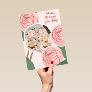 Mam jij bent geweldig fotokaart