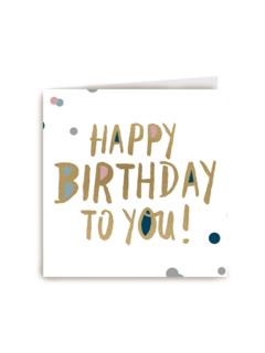 monmon kaart met de simpele boodschap happy birthday to you