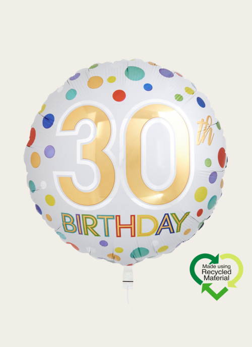 Hallmark Ballon 30 Verjaardag Multi &VerticalLine;  Cadeau Cijferballonnen &VerticalLine;