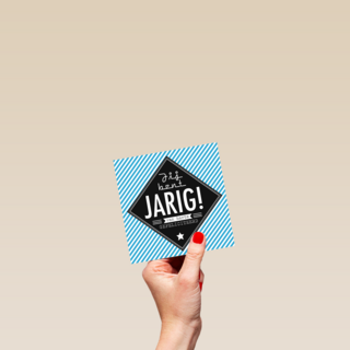 strepen blauw wit jij bent jarig