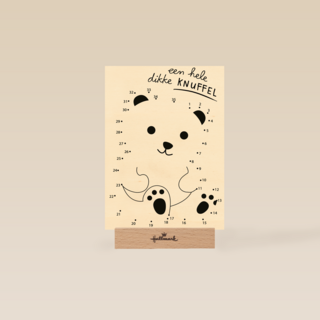 Kaart voor kinderen Een hele dikke knuffel Spelletje