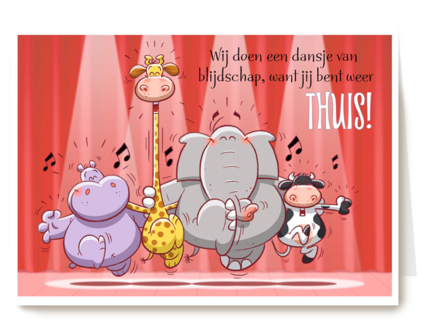 dansje van blijdschap welkom thuis
