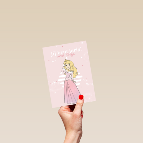 prinses kaart jij bent jarig veel liefs doornroosje