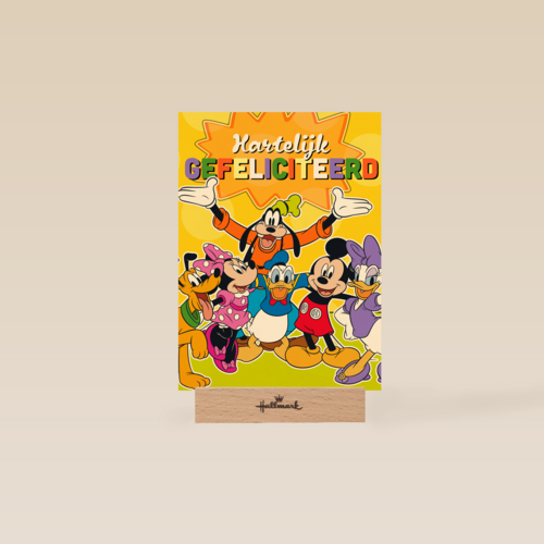 Verjaardagskaart Mickey en vriendjes