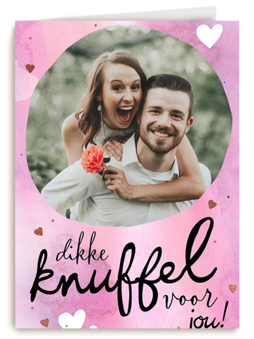 valentijnskaart foto dikke knuffel voor jou