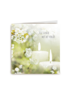 Condoleance kaarsen bloemen