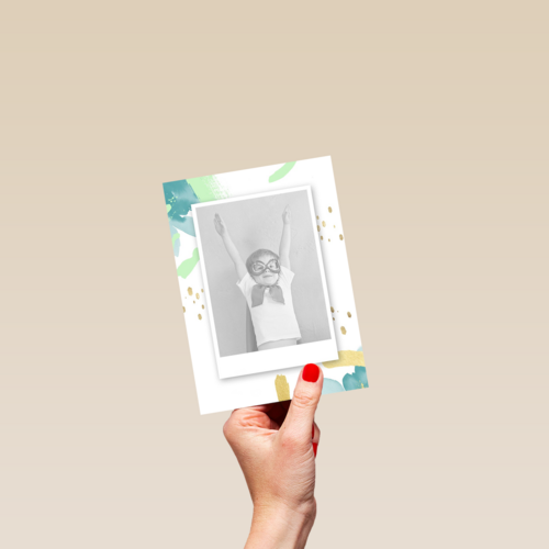 fotokaart splash jongen