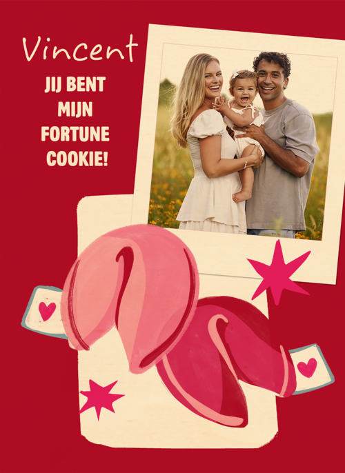 Houten Kaart Valentijn | Houten Kaart Hallmark | Valentijn | Valentijn Fortune Cookie Foto