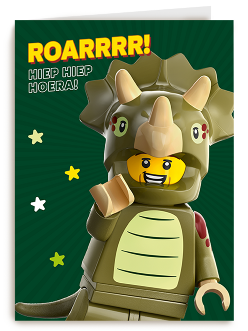 Verjaardagskaart Hallmark | Lego Roar Hoera