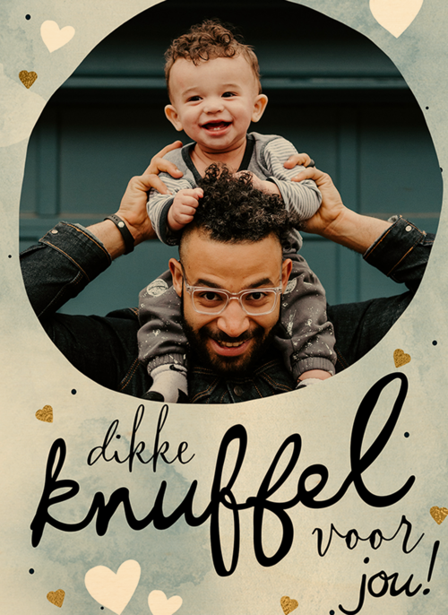 vaderdag fotokaart dikke knuffel voor jou