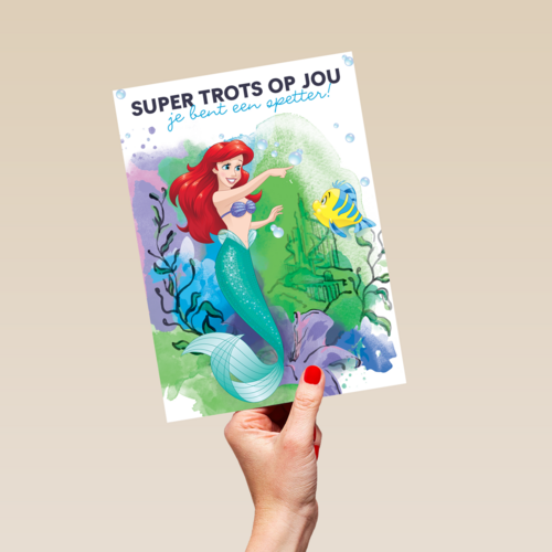prinses kaart disney super trots op jou ariel botje