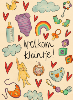 Babykaart zoon dochter Welkom kleintje Matia Studio