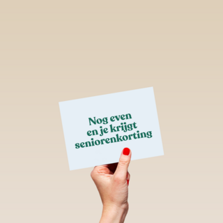verjaardag kaart andc grappig nog even en je krijgt seniorenkorting