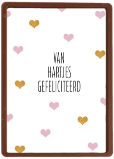 gefeliciteerd kaart vrouw van hartjes gefeliciteerd