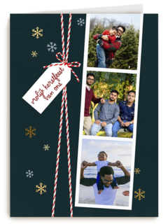 kerstkaart fotokaart fotostrip 3 kaders