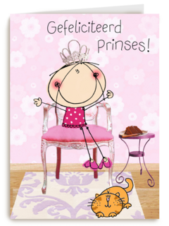 tekening prinses met kat