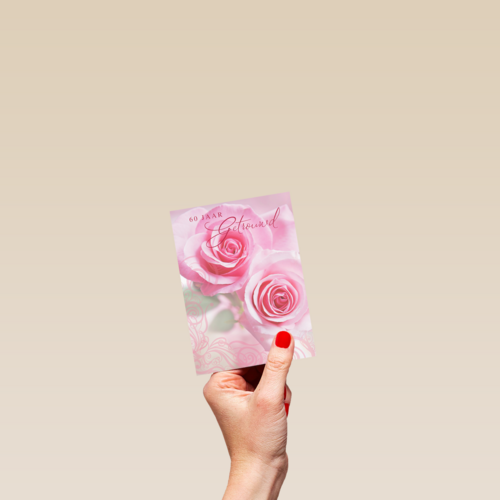 Roze rozen voor diamanten huwelijk