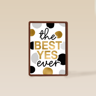 Verloofdkaart The best yes ever