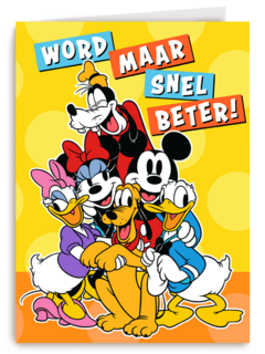 Mickey Mouse beterschapskaart