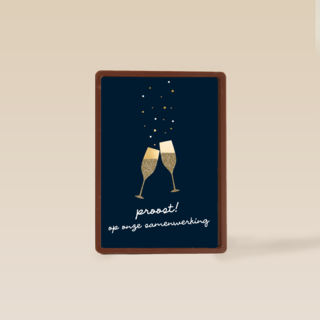 nieuwjaarskaart zakelijk proost op onze samenwerking