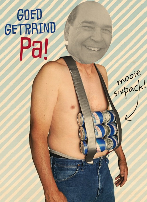vaderdag kaart grappig goed getraind pa