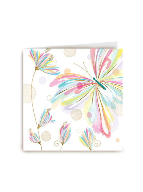 Kaart Hallmark | Condoleance Kaarten | Turnowsky Vlinder Kleurrijk