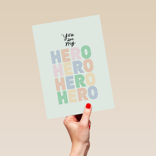 Complimentkaart you are my hero