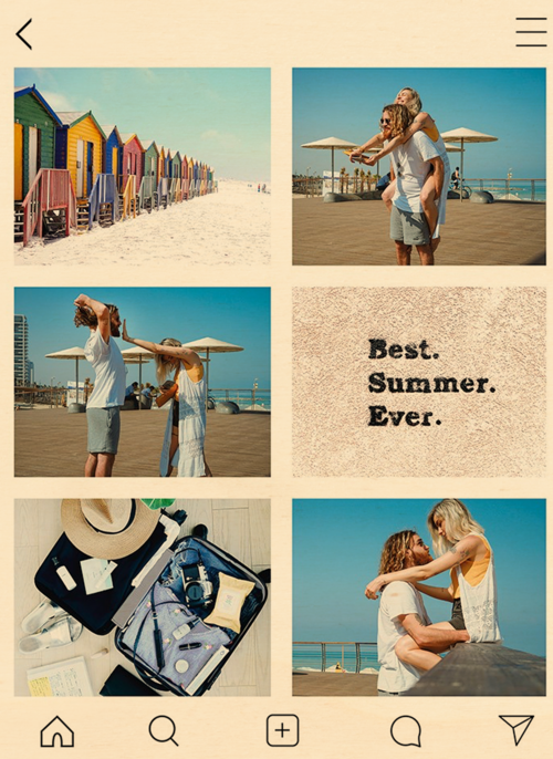 Houten Kaart Groetjes Uit | Houten Kaart Hallmark | Groetjes Uit | Summervibes Fotokaart