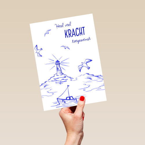 Sterktekaart Heel veel kracht toegewenst vuurtoren
