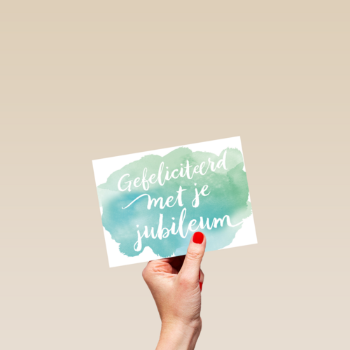 watercolor gefeliciteerd met je jubileum