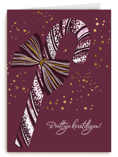 Kerstkaart candy cane