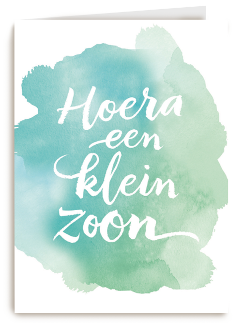watercolor hoera een kleinzoon