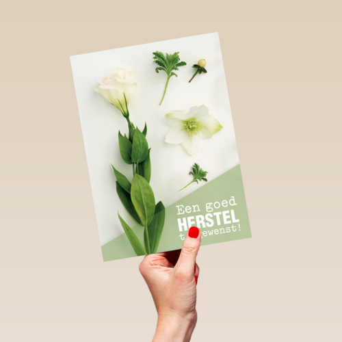 botanical kaart een goed herstel toegewenst