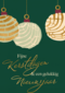 Kerstkaart kerstballen stijlvol